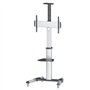 Manhattan Aluminum Height-Adjustable Multimedia Βάση Τηλεόρασης Δαπέδου έως 70" και 50kg