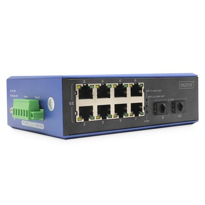 Digitus DN-651151 Unmanaged L2 PoE Switch με 8 Θύρες Gigabit (1Gbps) Ethernet και 2 SFP Θύρες