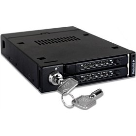 Icy Dock ToughArmor Rugged Full Metal Dual Bay RAID 2.5 Inch SATA HDD/SSD Mobile Rack for External 3.5 Inch Drive Bay Μαύρο (MB9