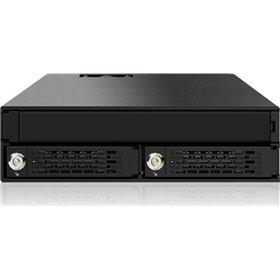 Icy Dock ToughArmor Rugged Full Metal 2-Bay 2.5 Inch SAS/SATA HDD/SSD Backplane Cage with Slim ODD Tray and Locking Trays for Ex