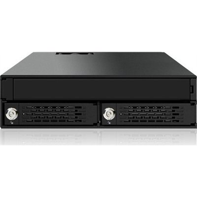 Icy Dock ToughArmor Rugged Full Metal 2-Bay 2.5 Inch SAS/SATA HDD/SSD Backplane Cage with Slim ODD Tray and Locking Trays for Ex