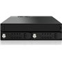 Icy Dock ToughArmor Rugged Full Metal 2-Bay 2.5 Inch SAS/SATA HDD/SSD Backplane Cage with Slim ODD Tray and Locking Trays for Ex