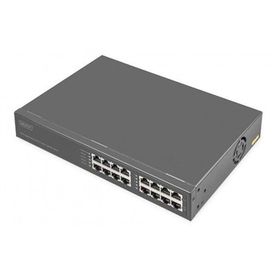 Network Switch Digitus 8-port Gigabitgabit Poe + Injektor 250w Schw
