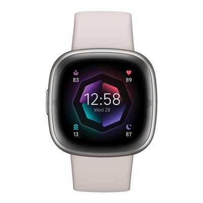 Fitbit Sense 2 Aluminium Αδιάβροχο Smartwatch με Παλμογράφο (Silver / White)