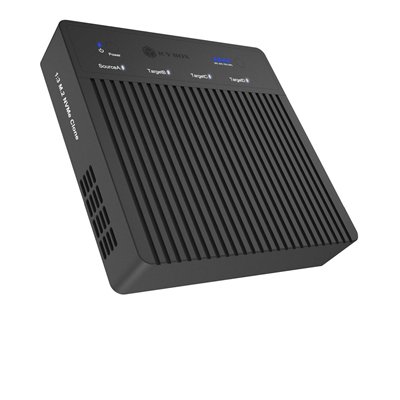 Icy Box Storage Docking Station Ib-4013mcl-c4 4-bays M.2 Nvme Ssds 1:3 Clone Usb4 Black