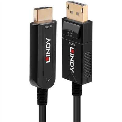 Lindy Cable DisplayPort male - HDMI male 10m Μαύρο (38490)
