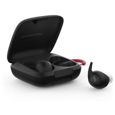 Sennheiser Momentum Sport In-ear Bluetooth Handsfree Ακουστικά με Αντοχή στον Ιδρώτα και Θήκη Φόρτισης Black