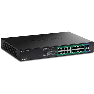 Trendnet TPE-TG182ES Unmanaged L2 PoE+ Switch με 16 Θύρες Gigabit (1Gbps) Ethernet και 2 SFP Θύρες