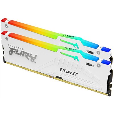 Kingston Fury Beast RGB DDR5 64GB RAM με 2x32GB Modules και Ταχύτητα 6000 για Desktop KF560C30BWEAK2-64