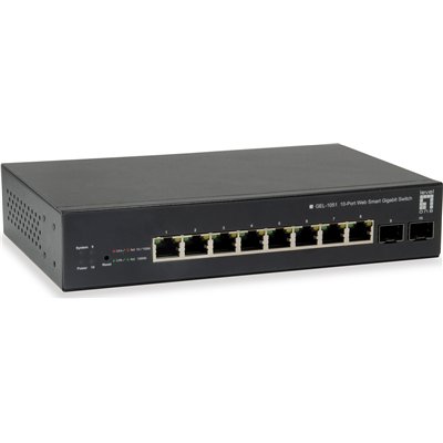 Level One GEP-1051 Managed L2 PoE+ Switch με 10 Θύρες Gigabit (1Gbps) Ethernet και 2 SFP Θύρες