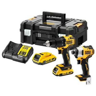 Dewalt DCK2062M2T Σετ Δραπανοκατσάβιδο & Παλμικό Κατσαβίδι 18V με 2 Μπαταρίες 4Ah και Θήκη