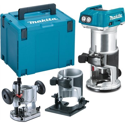 Makita DRT50ZJX2 Κάθετη Φρέζα 18V Solo με Ρύθμιση Ταχύτητας και με Σύστημα Αναρρόφησης