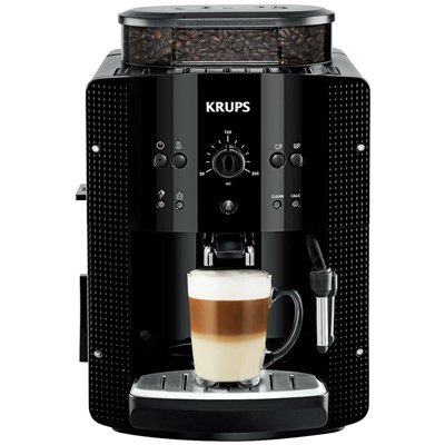 Krups Αυτόματη Μηχανή Espresso 1450W Πίεσης 15bar με Μύλο Άλεσης Μαύρη EA8108