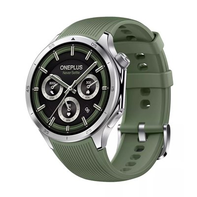 OnePlus Watch 3 Stainless Steel 47mm Αδιάβροχο με Παλμογράφο (Emerald Titanium)