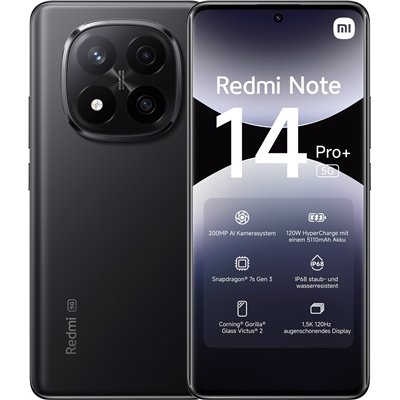 Xiaomi Redmi Note 14 Pro+ 5G Dual SIM (8/256GB) Midnight Black