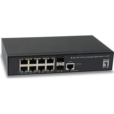 Level One GEL-1061 Managed L2 Switch με 8 Θύρες Gigabit (1Gbps) Ethernet και 2 SFP Θύρες
