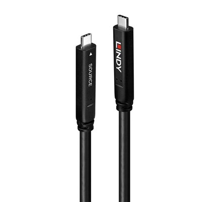 Lindy USB 3.2 Cable USB-C male - USB-C 60W Μαύρο 10m (43333)