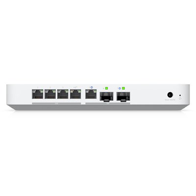 Ubiquiti Uxg-fiber Unifi Dual Wan Gateway Fiber Quad-core 2200mhz 4gb 1x10gbe Wan 1xsfp+ Wan 4x2.5gbe 1xsfp+ Lan 1xpoe-out