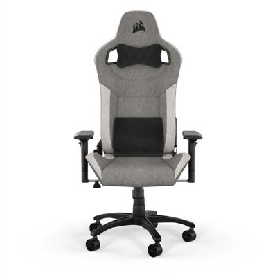 Corsair T3 Rush Fabric (2023) Υφασμάτινη Καρέκλα Gaming με Ρυθμιζόμενα Μπράτσα Γκρι/Λευκό