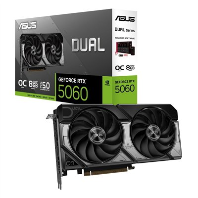 Asus GeForce RTX 5060 8GB GDDR7 Dual OC Κάρτα Γραφικών 90YV0N12-M0NA00