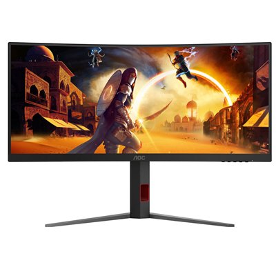 AOC CU34G4 Ultrawide VA HDR Curved Monitor 34" QHD 3440x1440 180Hz με Χρόνο Απόκρισης 1ms GTG