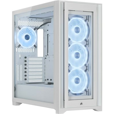 Corsair iCUE 5000X RGB QL Gaming Midi Tower Κουτί Υπολογιστή με Πλαϊνό Παράθυρο Λευκό