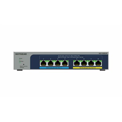 NetGear MS108EUP Unmanaged L2 PoE+ Switch με 8 Θύρες Ethernet