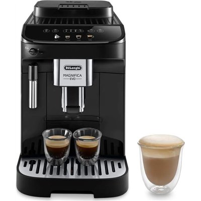 De'Longhi Magnifica Evo Αυτόματη Μηχανή Espresso 1450W Πίεσης 15bar με Μύλο Άλεσης Μαύρη