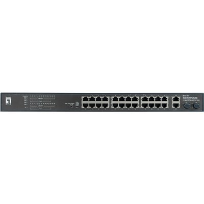 Level One FGP-2831 Unmanaged L2 PoE+ Switch με 24 Θύρες Gigabit (1Gbps) Ethernet και 2 SFP Θύρες
