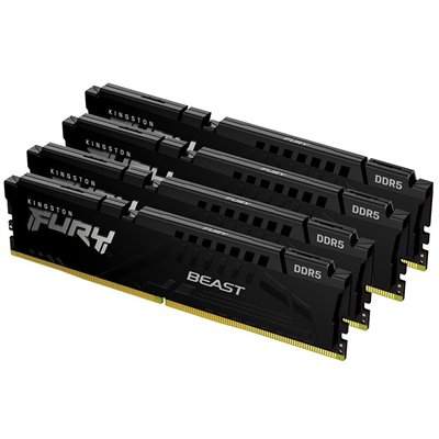 Kingston Fury Beast DDR5 128GB RAM με 4x32GB Modules και Ταχύτητα 5600 για Desktop KF556C40BBK4-128