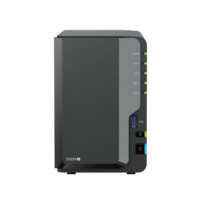 Synology DiskStation DS224+ NAS Tower με 2 θέσεις για HDD/SSD και 2 θύρες Ethernet