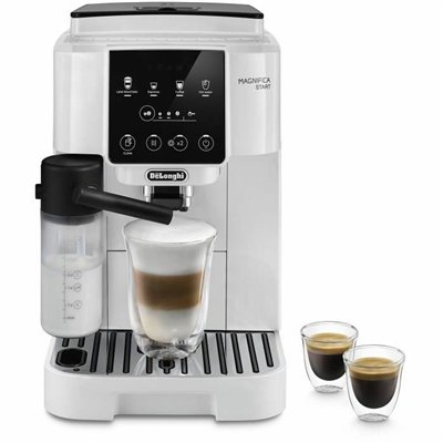 De'Longhi Magnifica Start Αυτόματη Μηχανή Espresso 1450W Πίεσης 15bar για Cappuccino με Μύλο Άλεσης Λευκή