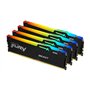 Kingston Fury Beast RGB DDR5 128GB RAM με 4x32GB Modules και Ταχύτητα 5200 για Desktop KF552C40BBAK4-128