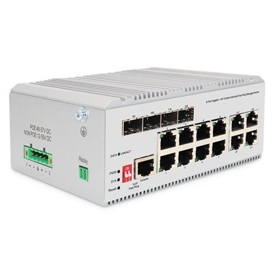 Digitus DN-651145 Managed L2 Switch με 12 Θύρες Gigabit (1Gbps) Ethernet και 4 SFP Θύρες