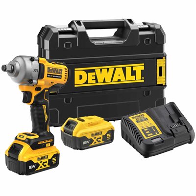 Dewalt DCF891P2T Μπουλονόκλειδο Μπαταρίας 18V 2x5Ah με Υποδοχή 1/2"