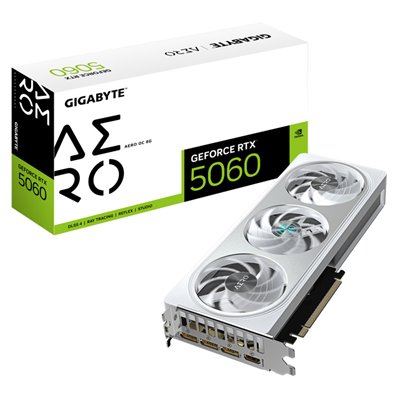 Gigabyte GeForce RTX 5060 8GB GDDR7 Aero OC Κάρτα Γραφικών GV-N5060AERO OC-8GD