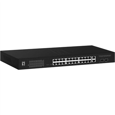 Level One GEP-2841 Managed L2 PoE++ Switch με 24 Θύρες Gigabit (1Gbps) Ethernet και 2 SFP Θύρες