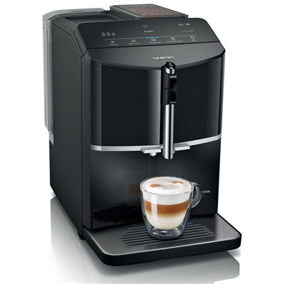 Siemens Αυτόματη Μηχανή Espresso 1300W Πίεσης 15bar με Μύλο Άλεσης Μαύρη TF301E19