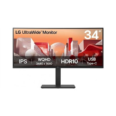 LG 34BA75QE-B Ultrawide IPS HDR Curved Monitor 34" QHD 3440x1440 με Χρόνο Απόκρισης 5ms GTG