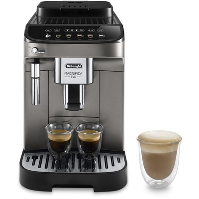 De'Longhi Magnifica Evo Αυτόματη Μηχανή Espresso 1450W Πίεσης 15bar με Μύλο Άλεσης Ασημί