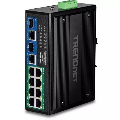 Trendnet TI-BG108 Unmanaged L2 PoE++ Switch με 8 Θύρες Gigabit (1Gbps) Ethernet και 2 SFP Θύρες