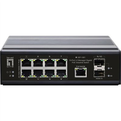 Level One IGP-1061 Managed L2 PoE++ Switch με 8 Θύρες Ethernet και 2 SFP Θύρες