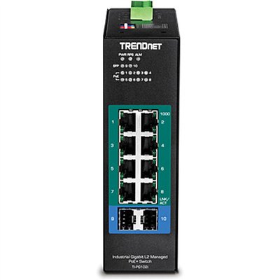 Trendnet TI-PG102I Unmanaged L2 PoE+ Switch με 8 Θύρες Gigabit (1Gbps) Ethernet και 2 SFP Θύρες