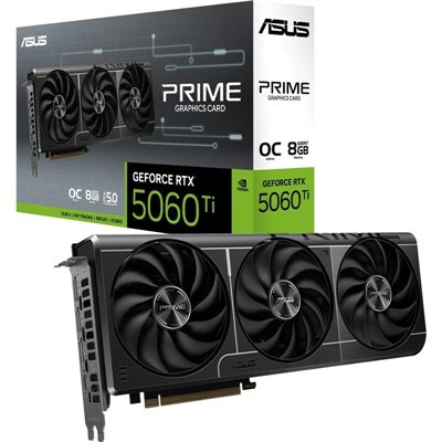 Asus GeForce RTX 5060 Ti 8GB GDDR7 Prime OC Edition Κάρτα Γραφικών 90YV0MP0-M0NA00