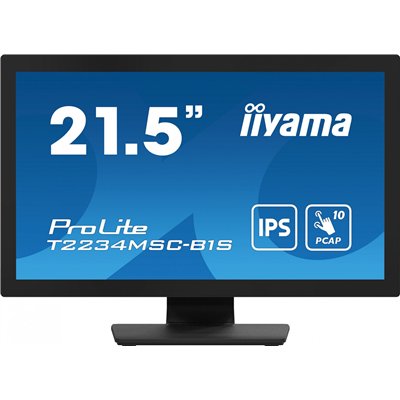 Iiyama ProLite T2234MSC-B1S IPS Monitor 21.5" FHD 1920x1080 με Χρόνο Απόκρισης 8ms GTG