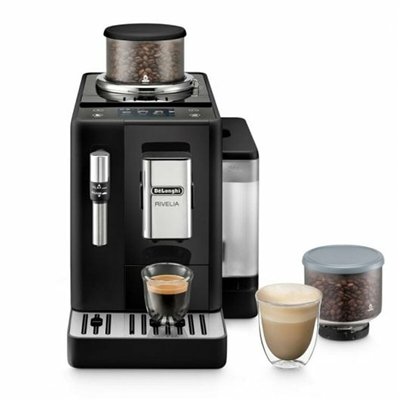 De'Longhi Rivelia Onyx Αυτόματη Μηχανή Espresso 1450W Πίεσης 19bar με Μύλο Άλεσης Μαύρη