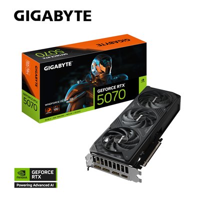 Gigabyte GeForce RTX 5070 12GB GDDR7 Windforce OC SFF Κάρτα Γραφικών GV-N5070WF3OC-12GD