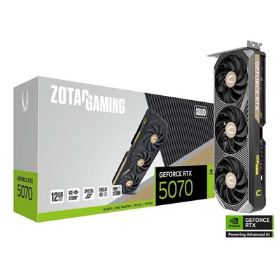 Zotac GeForce RTX 5070 12GB GDDR7 Solid Κάρτα Γραφικών ZT-B50700D-10P
