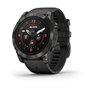 Garmin Fenix E Stainless Steel 47mm Αδιάβροχο Smartwatch με Παλμογράφο (Slate Grey Steel with Black Silicone Band)