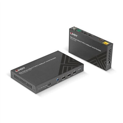 Kvm Extender Lindy 70m Cat.6a Typec & Hdmi Hdbaset 3.0